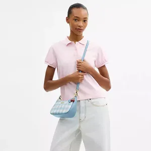 Coach CES65 Teri Shoulder Bag With Gingham Print And Charm thumbnail 12
