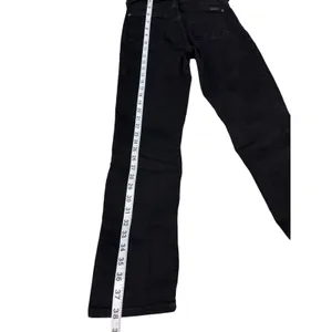7 For All Mankind Black Raw Waist Belted Stretch Jeans Size 26 thumbnail 4