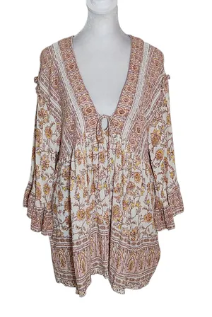 Free People Pink Moonlight Dance Tunic Size Medium thumbnail 1