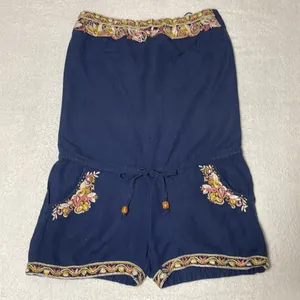 Miss Me• Blue  Embroidered Romper thumbnail 2