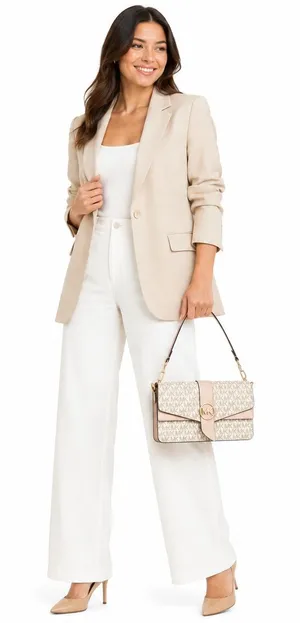 Michael Kors Logo Shoulder Bag Handbag Purse Wedding Party Quiet Luxury Coquette thumbnail 1