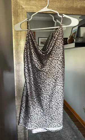 Cheetah Satin Mini Dress Princess Polly thumbnail 2