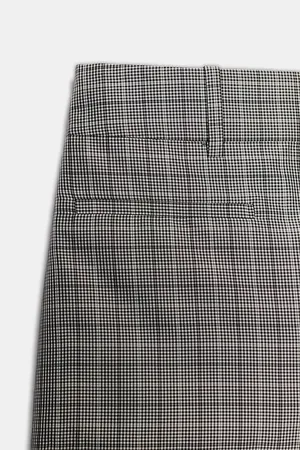 Zara ZW Collection Black Ecru White Plaid Shorts thumbnail 7