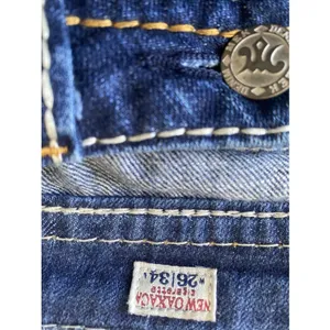 MEK Denim New Oaxaca Cigarette Size 26 Blue‎ Jeans Slim Contrast Stitch Y2K thumbnail 9
