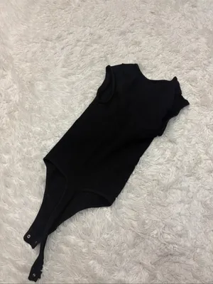 Free people intimately seamless black bodysuit small thumbnail 2