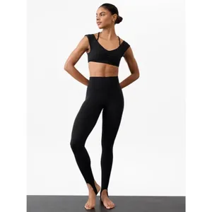 New Athleta M Transcend High Rise Stirrup Leggings Black Medium Regular thumbnail 2