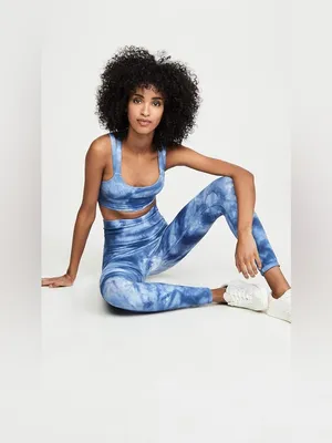 FP Movement by Free People On Radar Seamless Tie Dye Sports Bra Blue XS/S thumbnail 4
