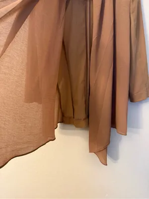 Lightweight Brown Draped Open thumbnail 4