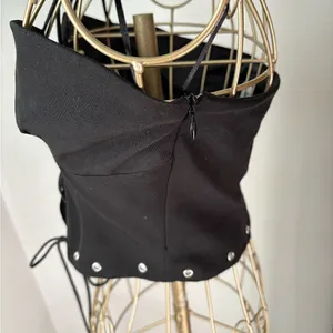 Princess Polly Lace Up Corset Crop Top Size 6 Black Grommet thumbnail 9
