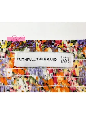 Faithfull Brand Iris Mini Dress Meja Floral Sweetheart Bust Milkmaid Romantic XS thumbnail 10