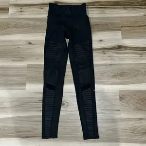Alo Yoga Black Moto Leggings Women’s XS thumbnail 4