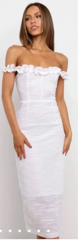 Off-The-Shoulder Florez Petal & Pup Midi Dress thumbnail 1