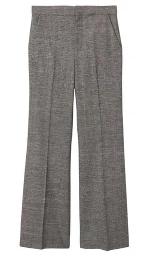 NWT Mango Womens Wool Blend Flared Leg Suit Pants Gray Brown Check EUR 38 (US 5) thumbnail 1