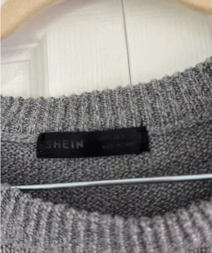 Shein Grey Sweater With White Stars thumbnail 3