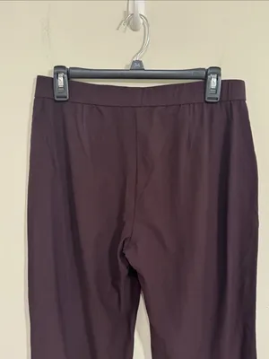 Eileen Fisher Easy Fit Cassis Washable Stretch Crepe Straight Ankle Pants size S thumbnail 5