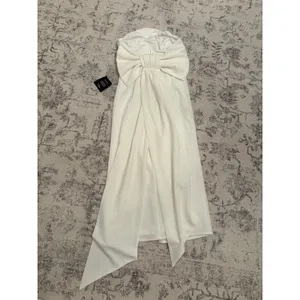 Lulus Fabulous Phenomenon White Strapless Bow Midi Dress Size XS Bridal Zip thumbnail 8