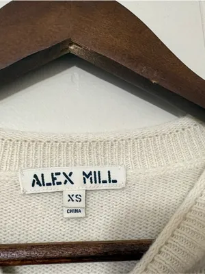 Alex Mill Wool Cashmere Breton Stripe Sweater XS Old Money Preppy thumbnail 5