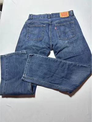 Levi's 505 Regular Fit Classic Blue Denim Jeans thumbnail 8