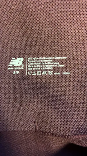 New Balance Women's Burgundy Seamless Ribbed High Rise Athletic Biker Shorts thumbnail 4