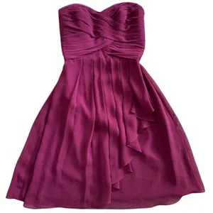 David’s Bridal Strapless Plum Dress Size‎ 4 Bridesmaid Formal Back Zip thumbnail 1