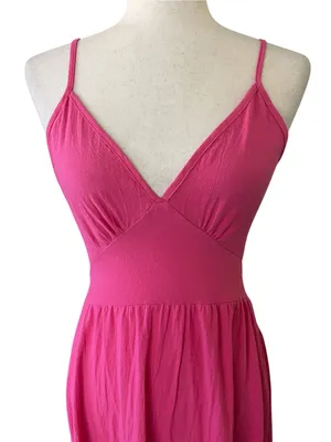 beachsissi V Neck Solid Color Tie Back Dress thumbnail 11