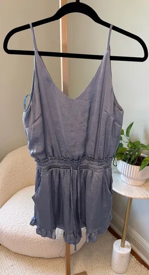 Women’s Dusty Blue Romper Size M thumbnail 1