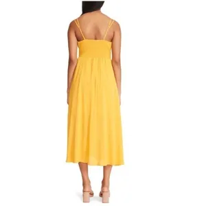 BB DAKOTA BY STEVE MADDEN Challi Midi Dress, Summer, Yellow, Medium (6-8),‎ NWT thumbnail 5