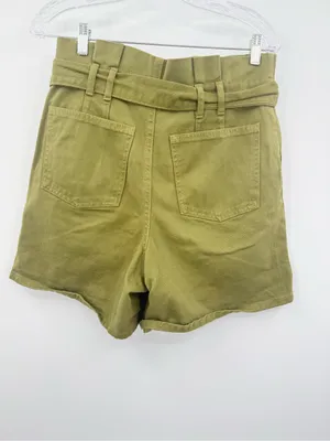 Free People‎ Cindy Utility Shorts Belted Green Cotton Size 4 thumbnail 3