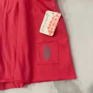 Free People Movement NWT Inspire Cotton Graphic T-Shirt Women’s XL Hibiscus Pink thumbnail 9