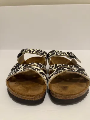 Birkenstock Salina Sandals Brown White Birkis Shoes Size 8 thumbnail 6