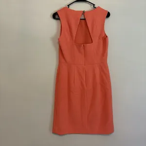 Shoshanna Sz 8 Sheath Coral Sleeveless Dress Cutout Office Work Cocktail Brunch thumbnail 2