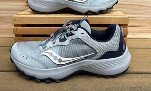 Saucony Aura TR Trail Grey/Blue Sneakers Running Comfort Shoe thumbnail 1