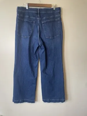 J.Crew Full Length Wide Leg Denim Jeans Womens 31 Blue High Rise Casual‎ thumbnail 7