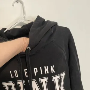 VS PINK VICTORIA'S SECRET Perfect Pullover Black White Logo Hoodie Sweatshirt M thumbnail 6