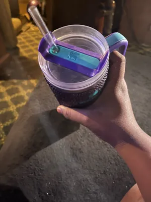 Stanley cup with purple and silver Gems thumbnail 3