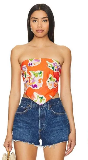 Rays for Days Ivy Top‎ Medium Tropical Hawaii Spring Summer Floral Maximalist thumbnail 1