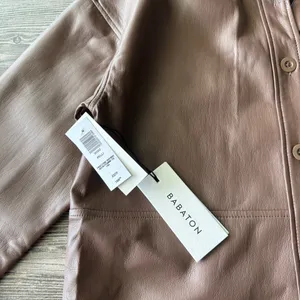 Aritzia Pelli Faux Leather Shirt Jacket thumbnail 3