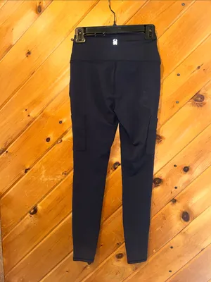 Spyder Active Sport Black High-Waisted Stretch Cargo Tight Legging Pants thumbnail 4