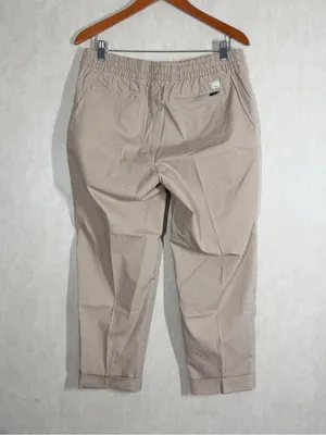 Vuori Women’s Organic Cotton Vintage Ripstop Ankle Pants Drawstrings in Gravel L thumbnail 6