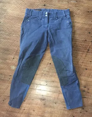 Ariat suede patch navy cropped size 28R Heritage pants thumbnail 1