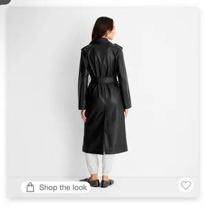 A New Day Faux Leather Trench Coat thumbnail 2