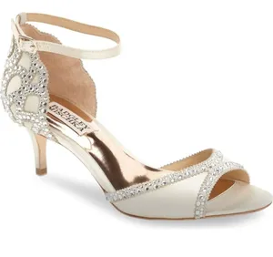 Badgley Mischka Gillian embellished jeweled sandals bridal thumbnail 9
