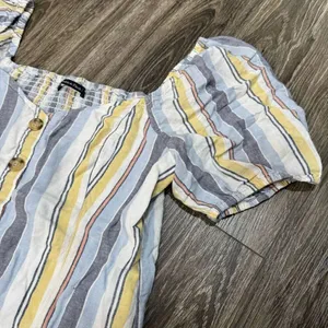 Abercrombie & Fitch striped linen Blouse thumbnail 2