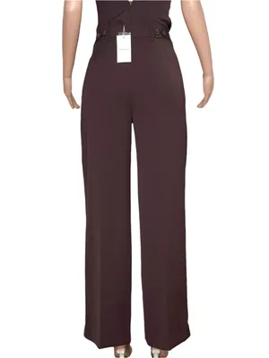 KOOKAÏ Opal Adjustable Wide-Leg Pants, Mahogany, FR34/US2 thumbnail 6