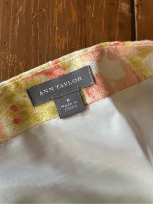 Ann Taylor floral linen midi sundress with vertical pintuck bodice thumbnail 6