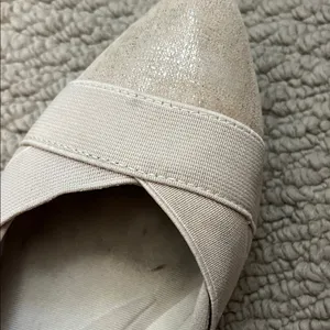Calvin Klein Women's Light Cream Pointed-Toe Ballet Flats thumbnail 2