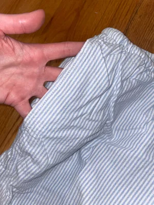 John Galt white and blue striped pants  thumbnail 3