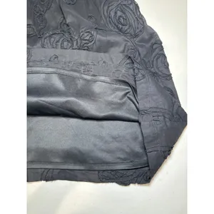 Tiana B. Black Applique Cocktail Dress Size 10 Ruched‎ V-Neck Sleeveless thumbnail 11