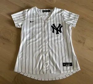 Nike MLB New York Yankees Juan Soto women’s jersey white blue pinstripe small thumbnail 1