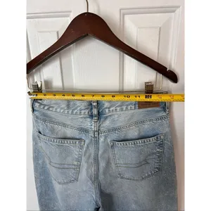American eagle light blue mom fit short jeans size 4S ripped distressed thumbnail 9
